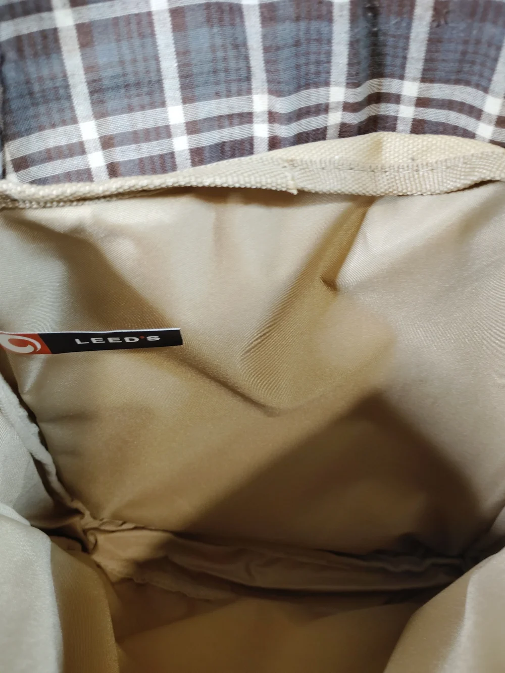 Unbranded Tan Canvas Messenger Bag with Brown Leather Flap
